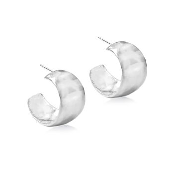 Sterling Silver Bubble Hoop Earrings, 2 of 3