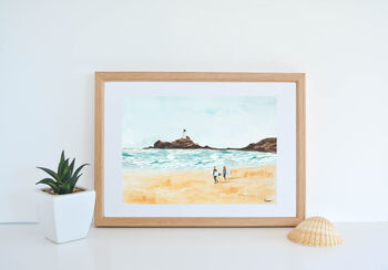 Cornwall Surf Beach Art Print, 2 of 2