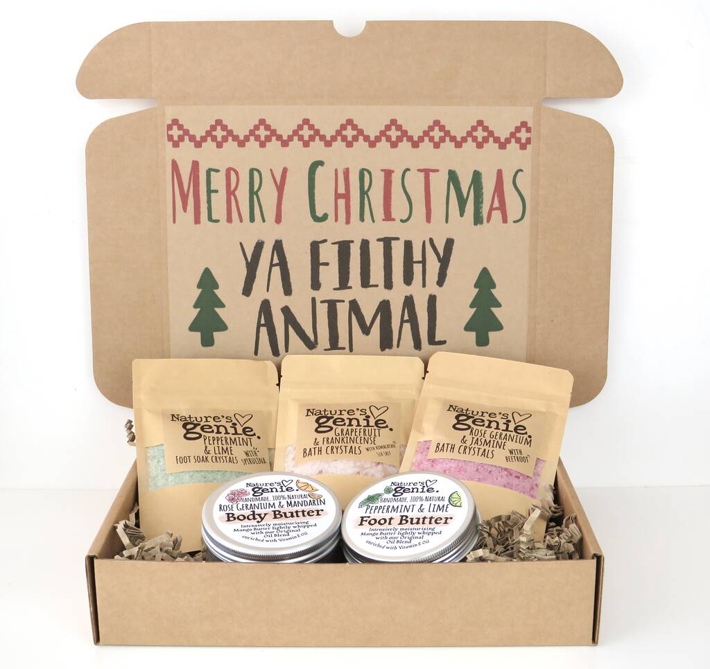 Merry Christmas Bath And Body Hamper Gift By Nature's Genie