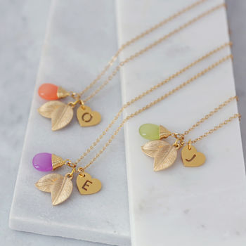 Personalised Leaf Cluster Necklace, 4 of 4