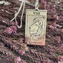 Sterling Silver Lion Strength Tarot Necklace, thumbnail 2 of 5