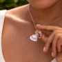 Personalised 18 K Rose Gold Plated Heart Diamond Locket, thumbnail 7 of 12