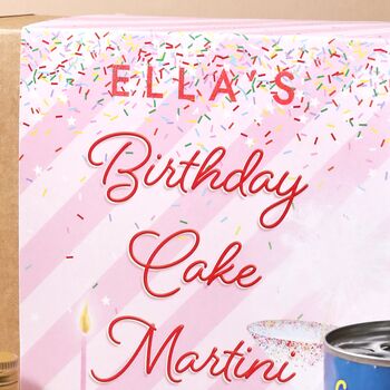Personalised Birthday Cake Martini Cocktail Kit, 8 of 8
