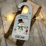 Personalised Santa Stop Here Christmas Door Hanger, thumbnail 1 of 3