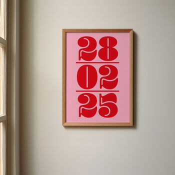 Custom Date Print | Personalised Poster | Gift | Wedding | Anniversary | Couples | Trendy | Gallery Wall, 10 of 10