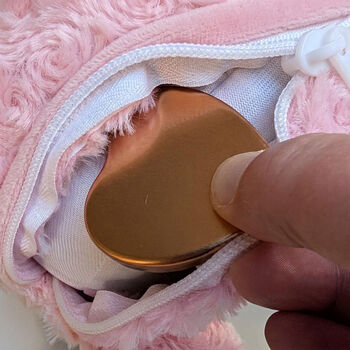 Personalised Memorial Ashes Keepsake Memory Teddy Bear Pink, 3 of 8