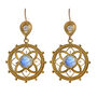 Moonstone Gold Plated Dangle Earrings, thumbnail 3 of 3