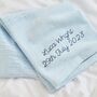 Personalised Baby Blue Cellular Blanket, thumbnail 1 of 5