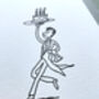 Cake Waiter Luxury Hand Printed Letterpress Birthday Card, thumbnail 3 of 4
