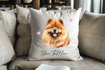 Personalised Chow Chow Hearts Cushion Cover Gift, 2 of 2