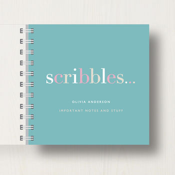 Personalised 'Scribbles' Small Notebook, 7 of 10