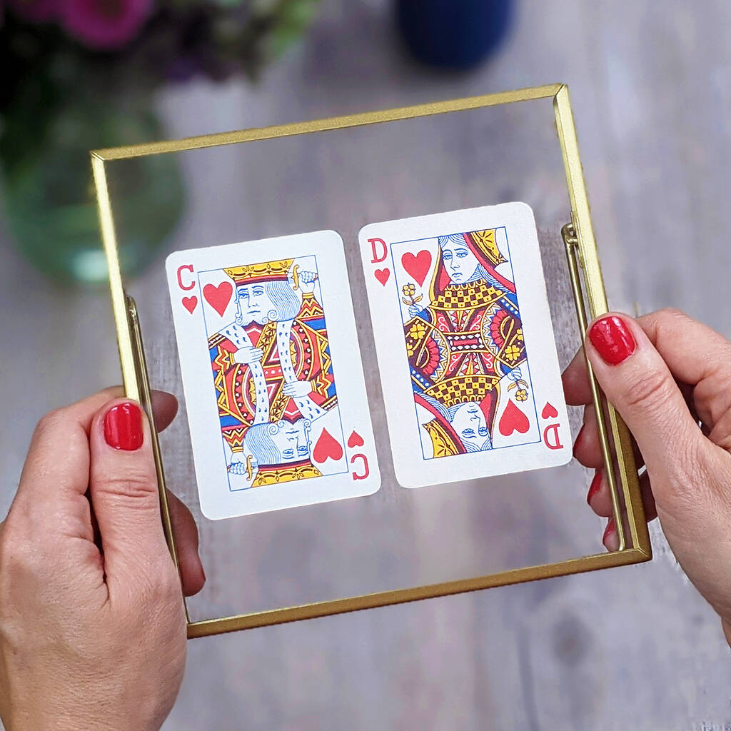 Personalised Couple's Hearts Playing Card Gift Set By Hands & Hearts