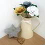 Leather 3rd Anniversary Large Roses In Vintage Zinc Jug, thumbnail 2 of 12