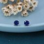 Sapphire Blue Cz Stud Earrings, thumbnail 1 of 9