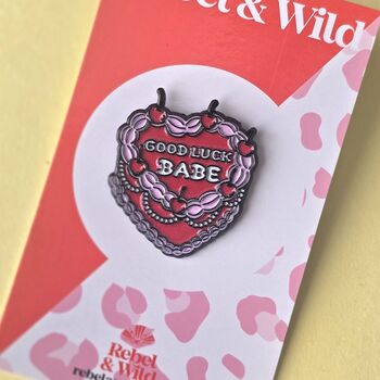 Good Luck Babe Chappell Roan Inspired Enamel Pin Badge, 2 of 4