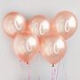 Five Rose Gold 60 Party Balloons, thumbnail 1 of 2