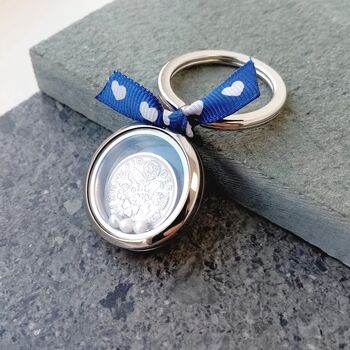 Something Old, New, Borrowed, Blue Bridal Sixpence Keyring, 4 of 12