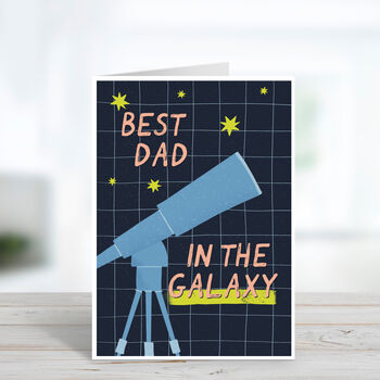 Best Dad In The Galaxy Space Father's Day Card, 4 of 4