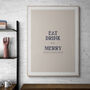 Be Merry Christmas Print, thumbnail 1 of 3