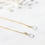 Gold Filled Rainbow Moonstone Threader Earrings, thumbnail 5 of 9