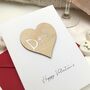 True Love Wooden Heart Personalised Valentine Card, thumbnail 2 of 4