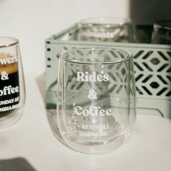 Travel City Coffee Slogan Double Layered Glass Mugs, 2 of 6