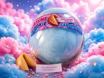 Personalised Fortune Cookie Candy Floss Gift Set Of Six, 2 of 12