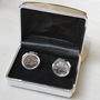 Terrific Tanner Cufflinks In Sterling Silver, thumbnail 2 of 3
