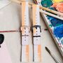 'Paint' Leather Smartwatch Strap; Handmade Watch Band, thumbnail 6 of 9