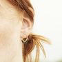 Sapphire Loop Stud Earrings, thumbnail 2 of 4