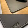 Personalised Leather Desk Mouse Mat, Grey, thumbnail 2 of 11