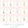Cut Out Enamelled Birth Flower Necklace In A Gift Box, thumbnail 6 of 11