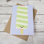 Cute Twister Ice Lolly Greetings Card Retro Ice Cream, thumbnail 1 of 4