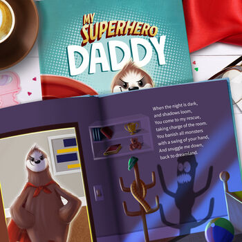 My Superhero Daddy Personalised Keepsake Book, 6 of 11