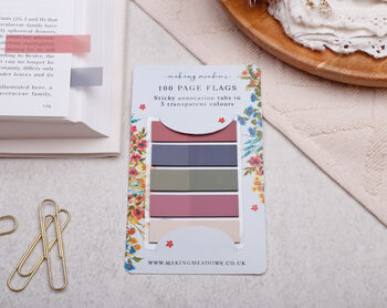 Blue Transparent Sticky Page Flags Colourful Tabs, 2 of 2