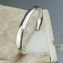 Mens' Curved Solid Silver Open Cuff Bracelet, thumbnail 3 of 11