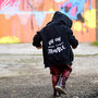 Uh Oh Here Comes Trouble Unisex Kids Zipped Hoodie, thumbnail 2 of 10