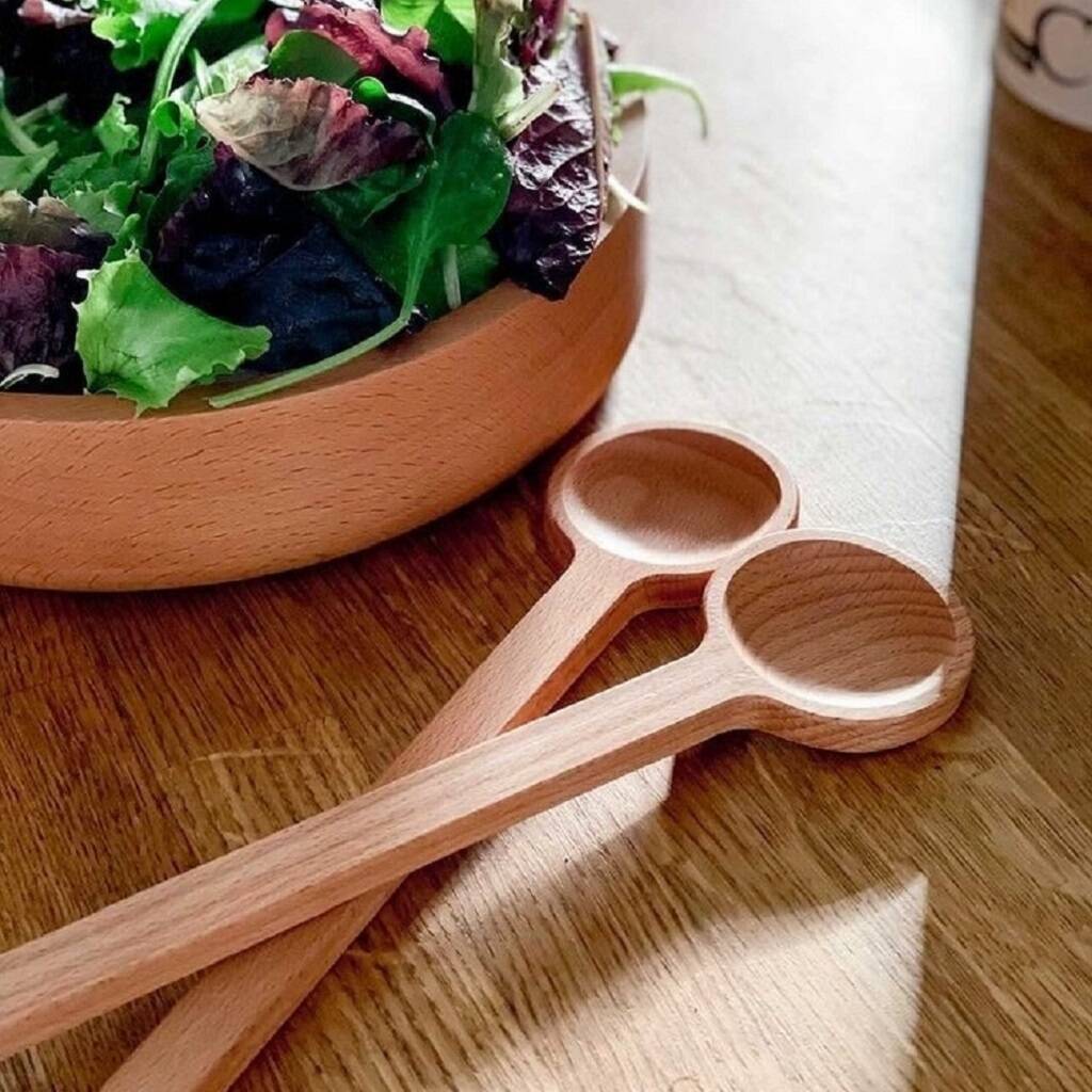 Set Of Two Wooden Serving Spoons, 1 of 7