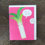 Mini Leek Greetings Card, thumbnail 3 of 3