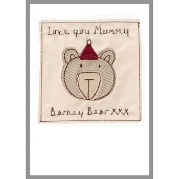 Personalised Bear 1st Christmas Card For Boy Or Girl, 10 of 10