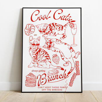 Cool Cats Brunch Poster, 8 of 9