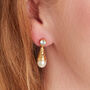 Blue Topaz And Pearl Stud Drop Earrings, 18k Gold Vermeil, thumbnail 1 of 7
