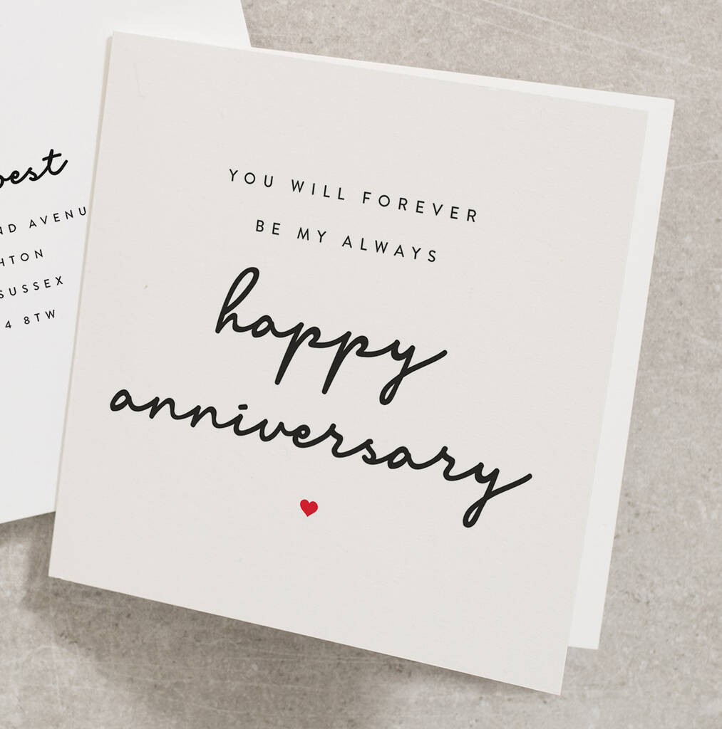 Happy Anniversary Card By Twist Stationery