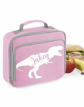 Childs Personalised Dinosaur Lunch Bag, 2 of 4