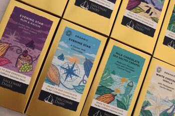 Five Chocolate Bars In Red Christmas Gift Box, 7 of 7