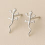 Sterling Silver Gecko Stud Earrings, thumbnail 1 of 8