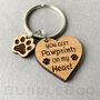 Pet Memorial Heart Keyring. You Left Pawprints, thumbnail 2 of 9