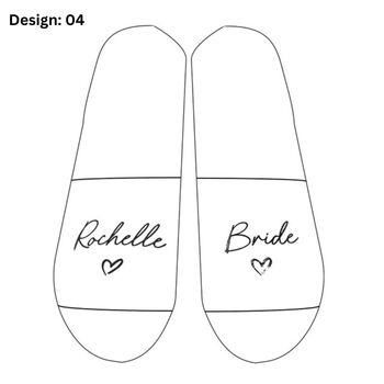 Custom Non Slip Spa Slippers For Wedding Bridesmaids, 7 of 10