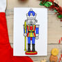 Staffordshire Bull Terrier Nutcracker Christmas Card, thumbnail 1 of 2