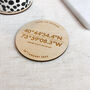 Personalised Coordinates Round Coaster, thumbnail 2 of 6